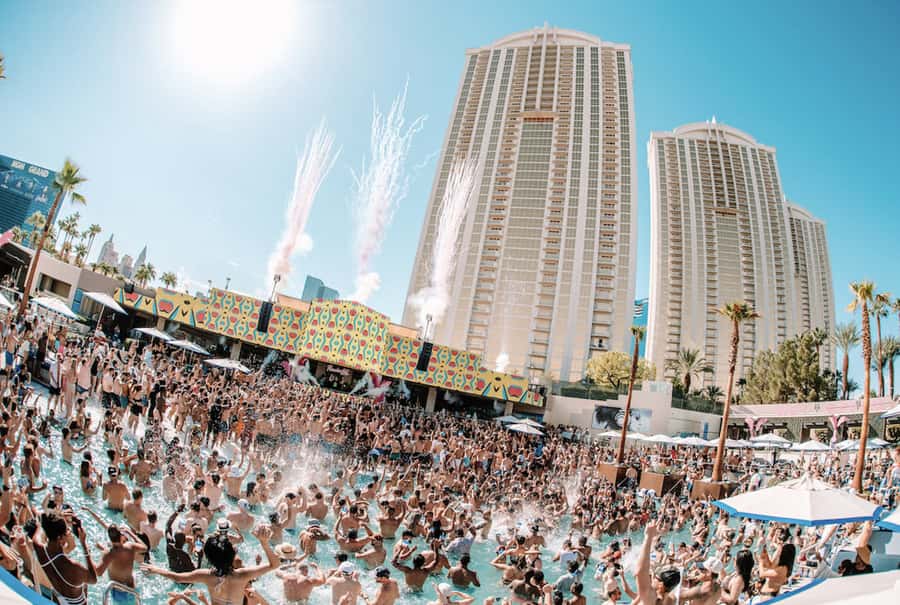 #1 Vegas Pool Crawl with Party Bus, Free Drinks & VIP Entry - The first pool club sets the pace