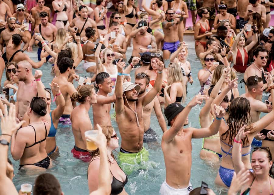 #1 Vegas Pool Crawl with Party Bus, Free Drinks & VIP Entry - The party bus is more than a transfer