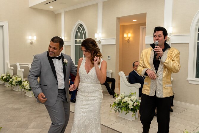 Bliss Chapel Elvis Weddings & Vow Renewal - Elvis, flowers, and a vaulted Las Vegas chapel