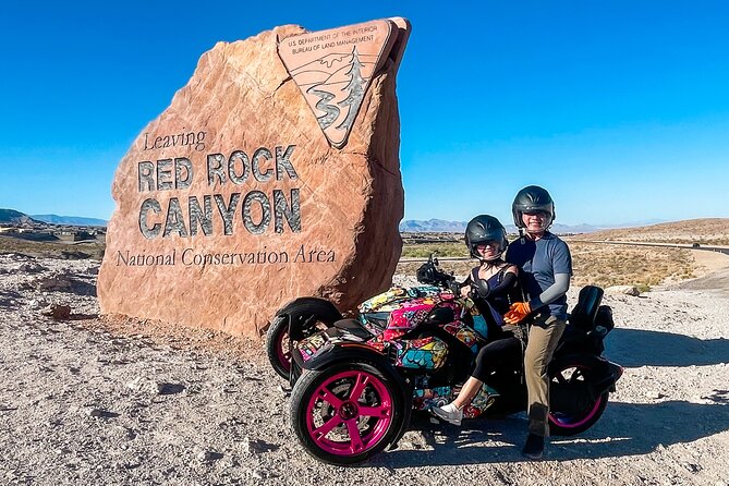 Couples Private Guided Red Rock Canyon Tour On A CanAm Trike - Blue Diamond and Cottonwood Station