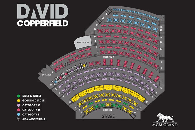 David Copperfield at the MGM Grand Hotel and Casino - Seating, sightlines, and the ticket price