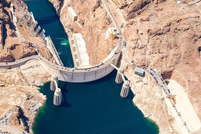 Daytime Hoover Dam and Las Vegas Strip Helicopter Flight - Hoover Dam from above