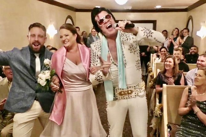 Elvis Themed Wedding or Vow Renewal at Graceland Wedding Chapel - The limousine pickup turns transport into an event