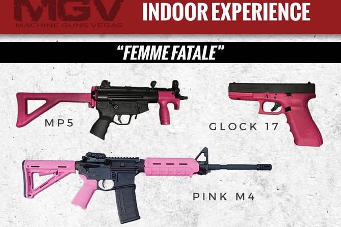 Femme Fatale Shooting Experience in Las Vegas - Three iconic firearms in 40 focused minutes