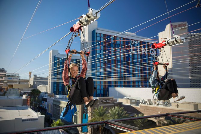 Fly LINQ Zipline at The LINQ Promenade in Las Vegas - Landing beside the High Roller