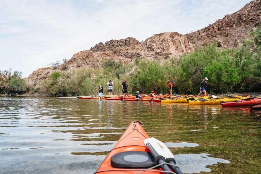 From Las Vegas: Black Canyon Half-Day Kayak Tour - Paddling upstream through Black Canyon