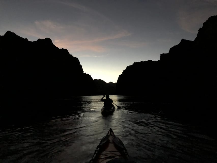 From Las Vegas: Black Canyon Twilight Kayak Tour - Paddling into Black Canyon at sunset
