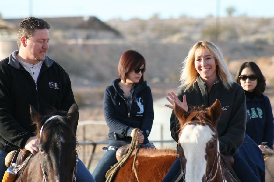 From Las Vegas: Maverick Ranch Breakfast and Horseback Ride - Cowboy extras at the ranch