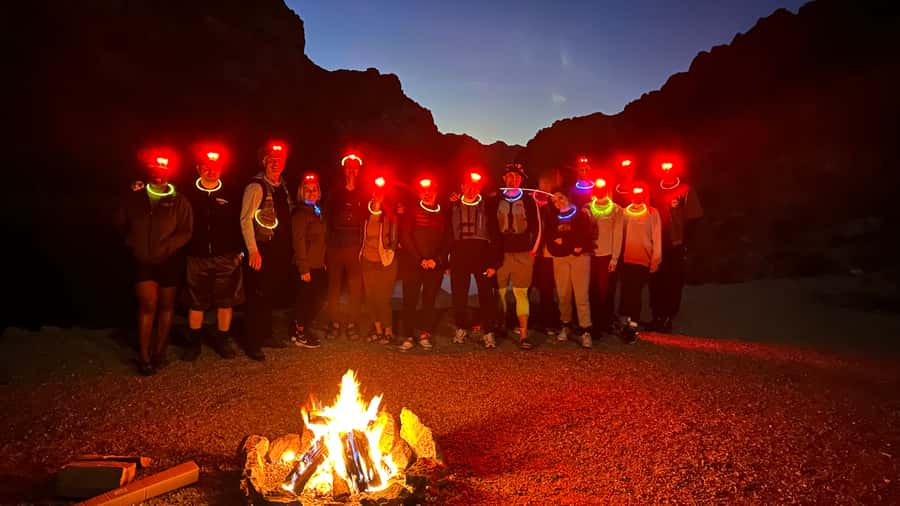 From Las Vegas: Moonlight Kayak Tour on the Colorado River - A beach stop with time to slow down