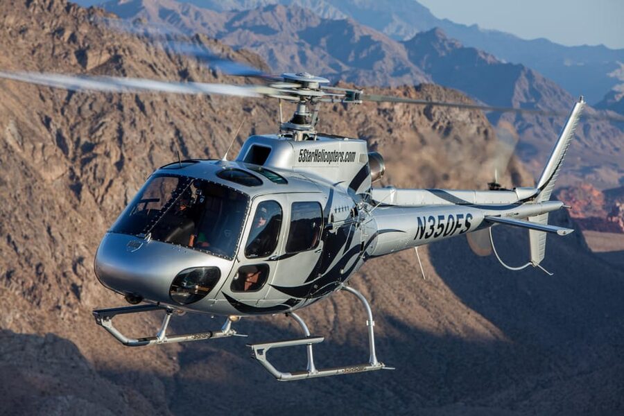 From Vegas: Grand Canyon Helicopter with Eagle Point Landing - Flying below the West Rim