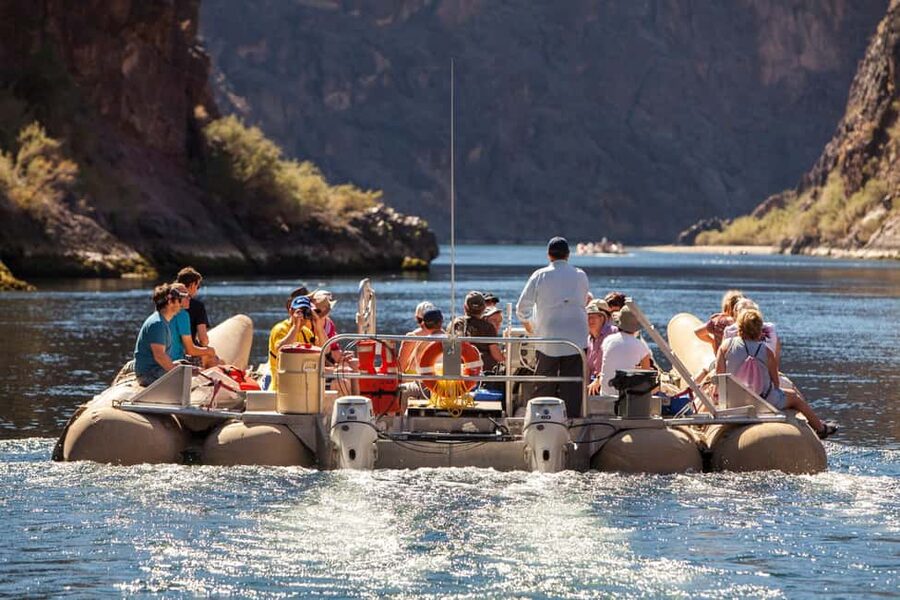 Grand Canyon Helicopter Flight & Hoover Dam River Float Raft - River beaches add the day’s most personal moments