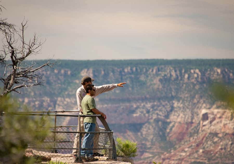 Grand Canyon National Park Day Tour from Las Vegas - Bright Angel Lodge and the first Grand Canyon views
