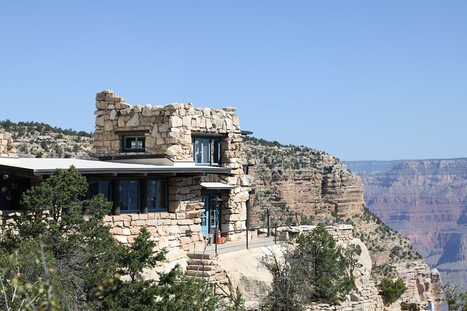 Grand Canyon National Park South from Las Vegas with Lunch, WiFi - Bright Angel Lodge and the rim near the trail