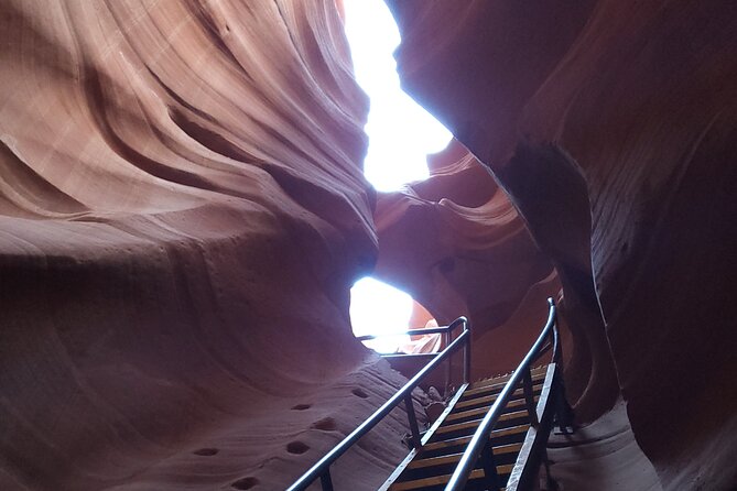 Guided Antelope Canyon & Horseshoe Bend Day Tour from Las Vegas - Entering Antelope Canyon with a Navajo guide