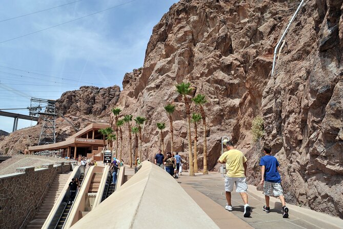 Hoover Dam Bridge Walk + Red Rock Canyon Combo Tour - Walking across Hoover Dam
