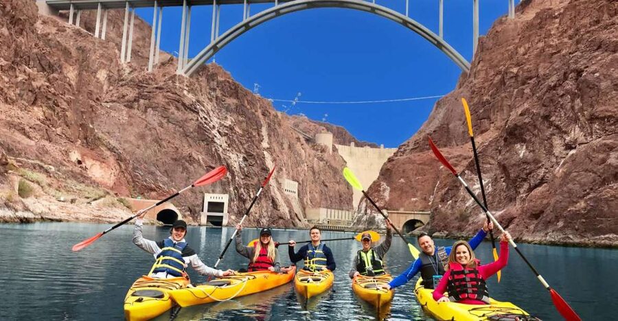 Hoover Dam Kayak Tour & Hike - shuttle from Las Vegas - Hot springs and the sauna cave