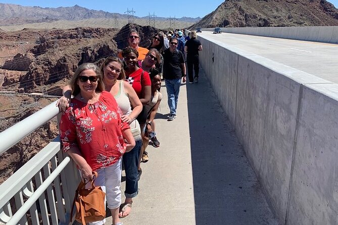 Hoover Dam with Walk On Top Tour and Seven Magic Mountains Stop - The Pat Tillman Bridge gives you the big picture