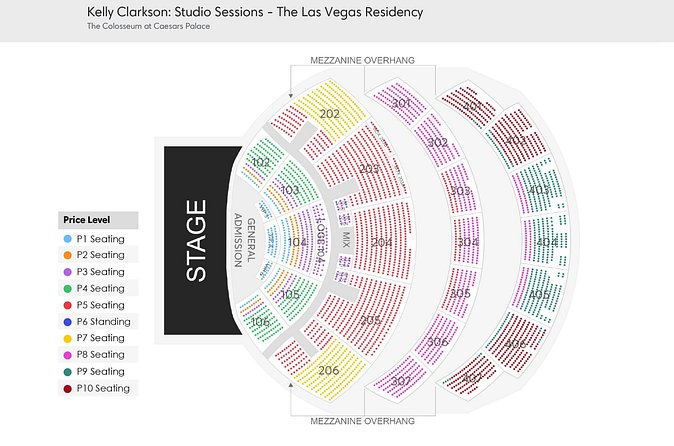 Kelly Clarkson: Studio Sessions at the Colosseum, Caesars Palace - Accessibility and Getting Comfortable