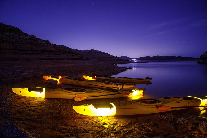 Lake Mead Sunset Kayak Tour with Dinner, Swim & Campfire - A sunset paddle from Boulder City to the Boulder Islands