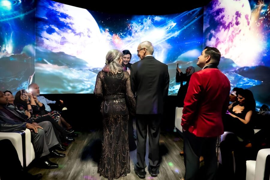 Las Vegas: Cosmic Space Wedding + Spectacular Photography - Legal wedding details at Clark County