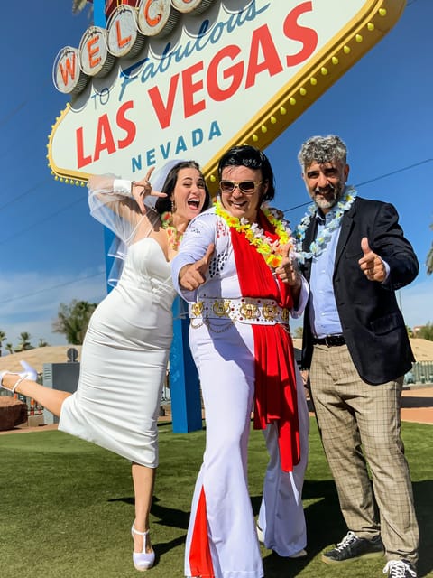 Las Vegas: Elvis Wedding with Las Vegas Sign Photos Included - Photos inside the chapel and at the Las Vegas Sign