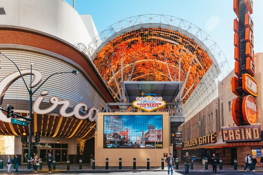 Las Vegas: Fremont Street Walking Tour - Looking up at SlotZilla