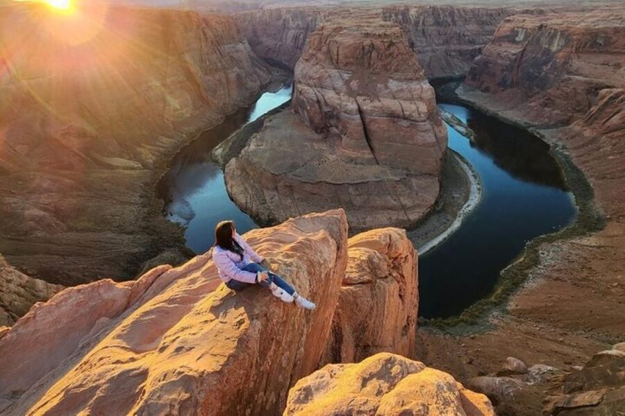 Las Vegas: Grand Canyon, Antelope, Horseshoe, Lake Powell - Horseshoe Bend and the walk to the rim