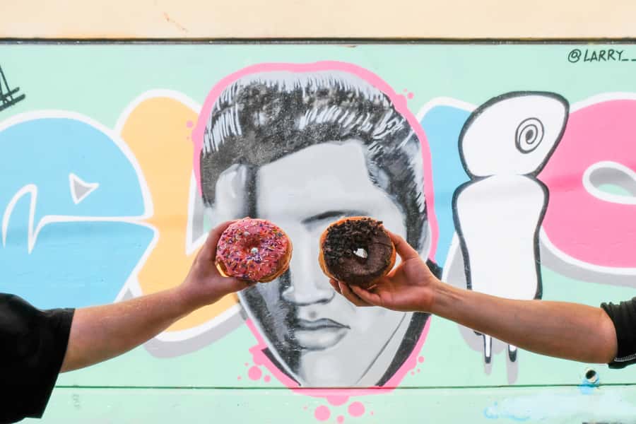 Las Vegas Guided Donut Adventure by Underground Donut Tour - DT Alley adds art between the bites