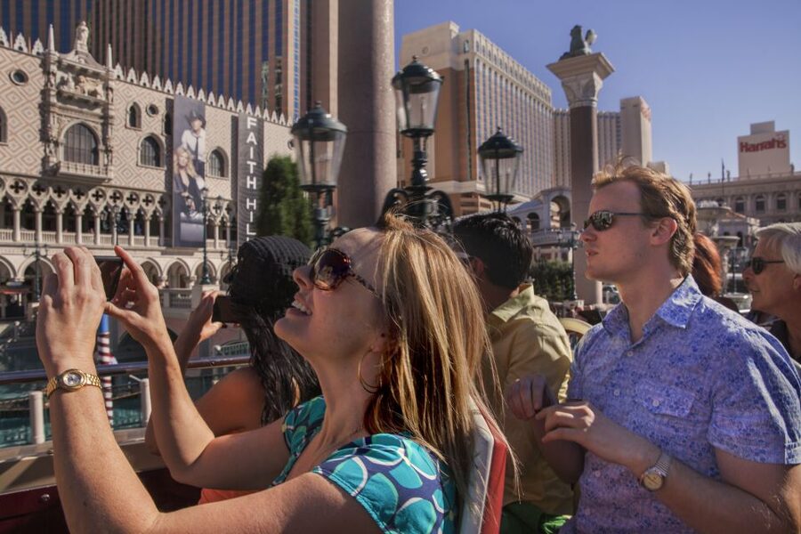 Las Vegas: Hop-on Hop-off Sightseeing Tour by Open-Top Bus - Treasure Island, Excalibur, and the famous sign