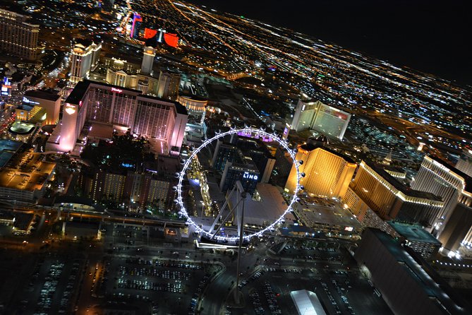 Las Vegas Night Flight Helicopter Wedding Ceremony - The minister, flowers, champagne, and personal service