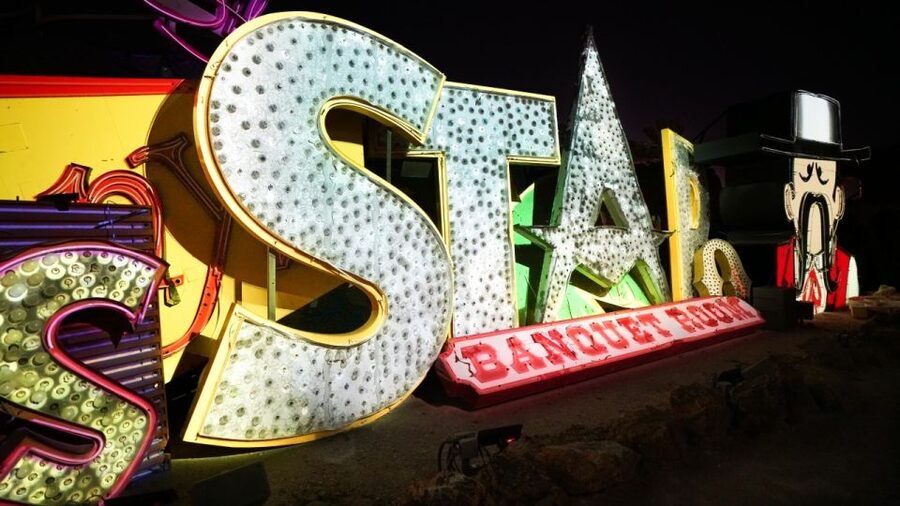 Las Vegas: Night Helicopter Flight and Neon Museum Tour - The Neon Boneyard puts the city’s old signs up close