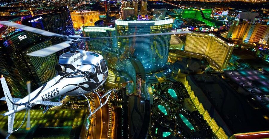 Las Vegas: Nighttime Helicopter Flight over the Strip - The 15-minute safety briefing