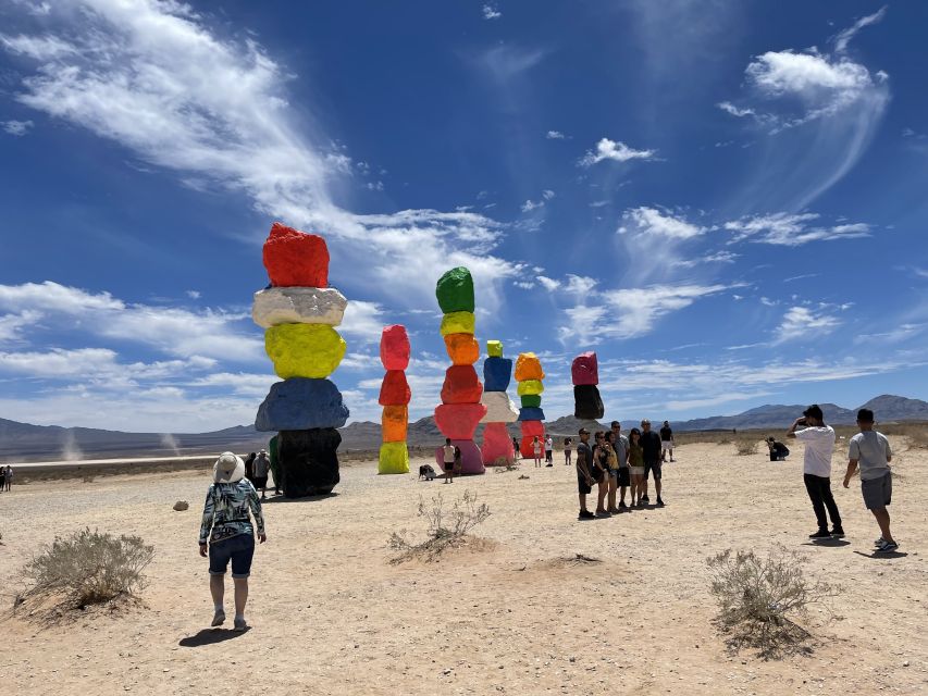 Las Vegas: Private 7 Magic Mountains and Vegas Sign Car Trip - Seven Magic Mountains puts modern art in the Mojave Desert