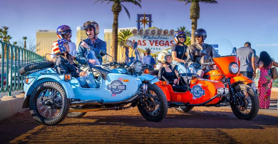 Las Vegas: Private Sidecar Motorcycle Tour of Vegas Strip - Luxor and the southern Strip skyline
