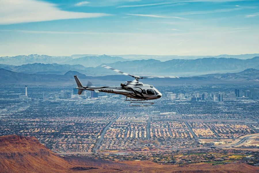 Las Vegas: Red Rock Canyon and Vegas Strip Helicopter Tour - Red Rock Canyon from above