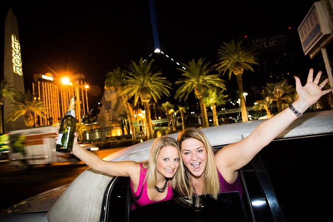 Las Vegas Strip by Super Stretch Limo with Personal Photographer - The limousine ride and Champagne