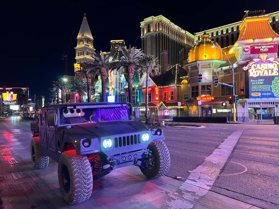 Las Vegas Strip Sightseeing Tour in a Military Hummer - The Welcome sign gives you the classic Las Vegas photograph