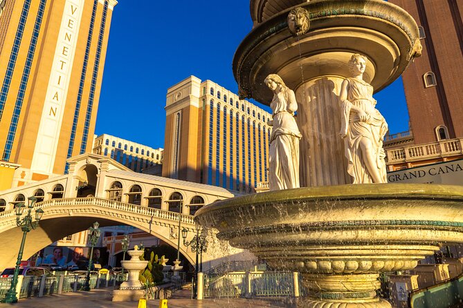 Las Vegas Strip Walking Tour - Caesars Palace, statues, and fountains