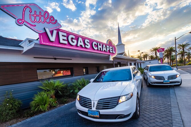 Las Vegas Wedding at The Little Vegas Chapel including Limousine Transportation - The limousine ride sets the tone
