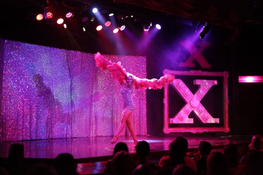 Las Vegas: X Burlesque Show at the Flamingo - The Fever champagne-glass routine