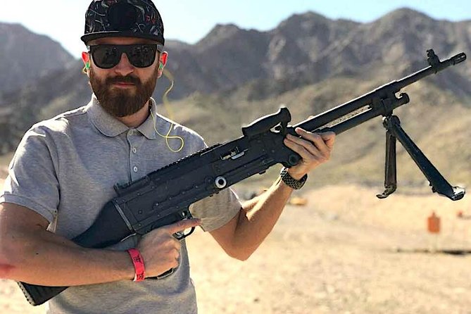 Machine Gun Shooting Experience in Las Vegas with Lunch - Getting settled at the outdoor shooting range