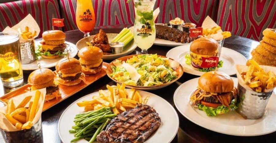 Meal at Hard Rock Las Vegas on the Las Vegas Strip - Choosing between the Acoustic Rock and Electric Rock menus