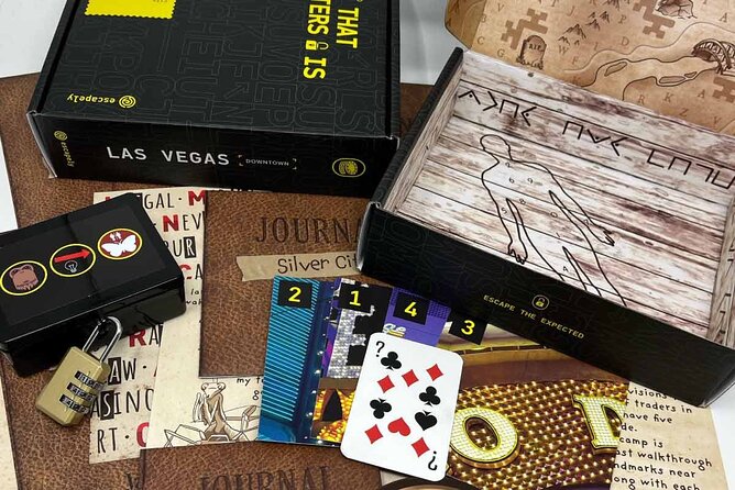 Outdoor Escape Room in Las Vegas - Downtown - Using the box, envelopes, and app