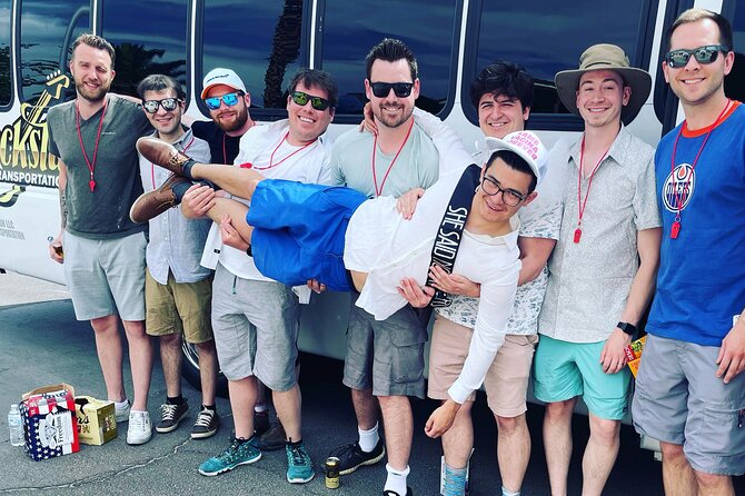 Private Party Bus Tour of the Las Vegas Strip Champagne Toast - What the $289 group price really buys you