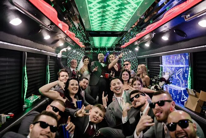 Private Party Bus Tour of the Las Vegas Strip Champagne Toast - Music, BYOB, and the feel inside the bus