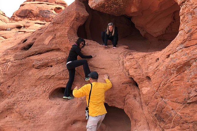 Private Valley of Fire Hiking Tour from Las Vegas - Atlatl Rock and a map carved into stone