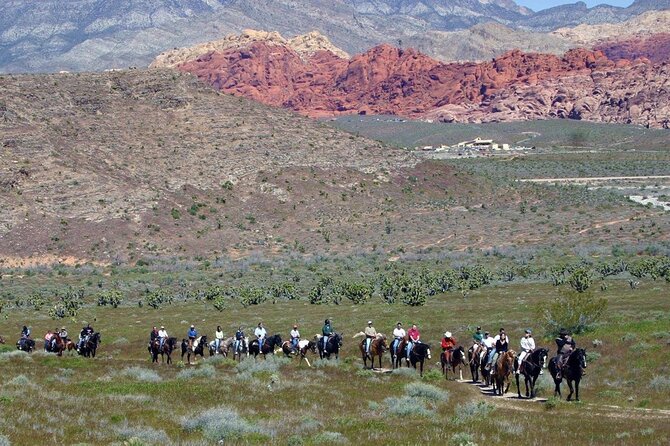 Red Rock Canyon Sunset Horseback Ride and Barbeque Dinner - Sunset over the red cliffs