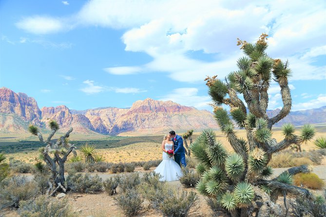 Red Rock Canyon Wedding by Private Limousine - The 25-minute limousine ride to the canyon