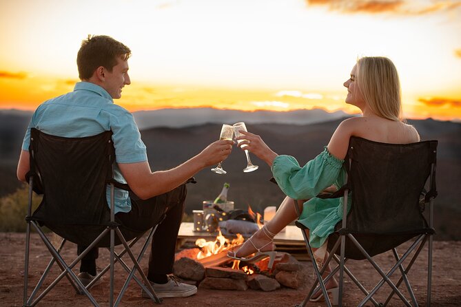 Romantic Picnic Date Night in the Las Vegas Mountains - Champagne, strawberries, and a simple meal