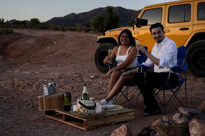 Romantic Picnic Date Night in the Las Vegas Mountains - Sunset, city lights, and stars